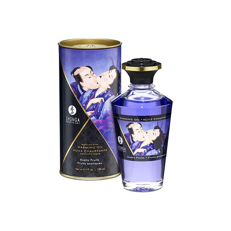 Shunga Huile de massage Chauffante Aphrodisiaque - FRUITS EXOTIQUES 100 ml